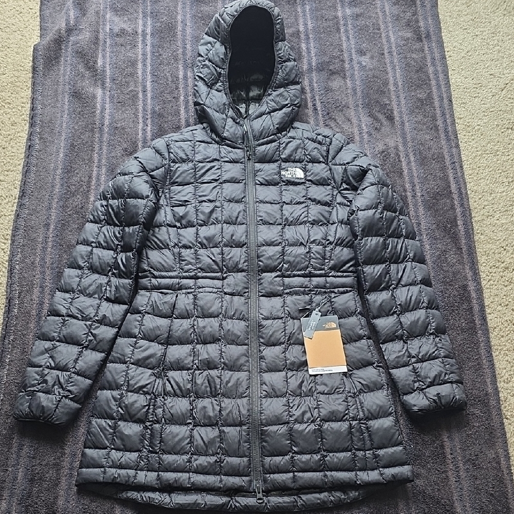 The North Face Women's Black Quilted Long Puffer Jacket - XS